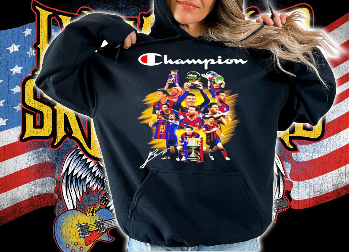 Champion Lionel Messi signature shirt hoodie