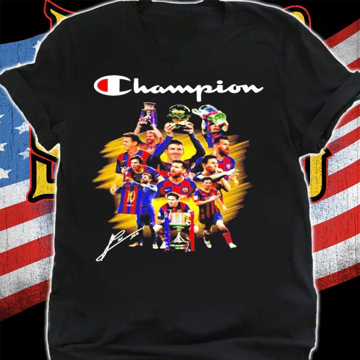 Champion Lionel Messi signature shirt shirt