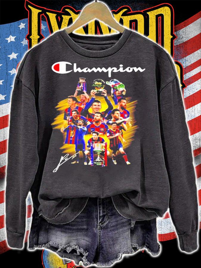 Champion Lionel Messi signature shirt sweatshirt
