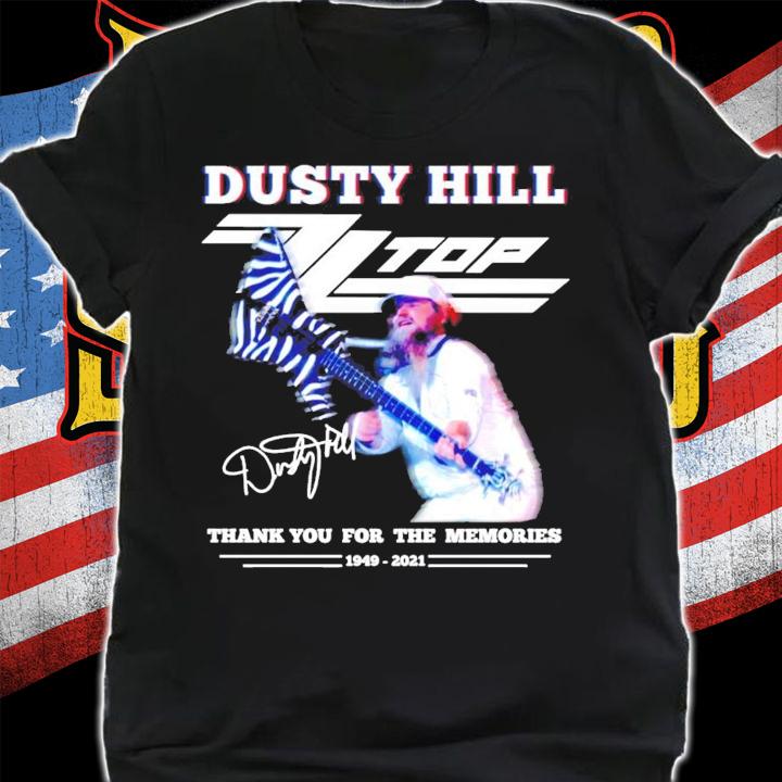 Dusty Hill ZZ Top thank you for the memories signature shirt shirt