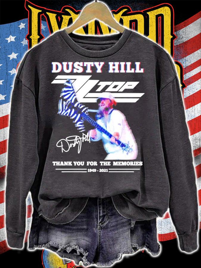 Dusty Hill ZZ Top thank you for the memories signature shirt sweatshirt