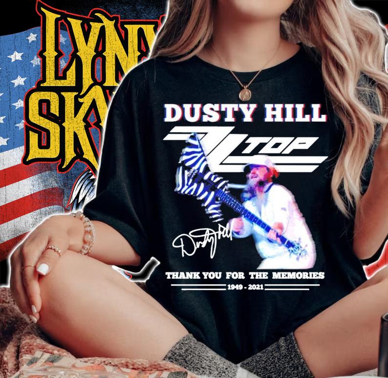 Dusty Hill ZZ Top thank you for the memories signature shirt woman shirt