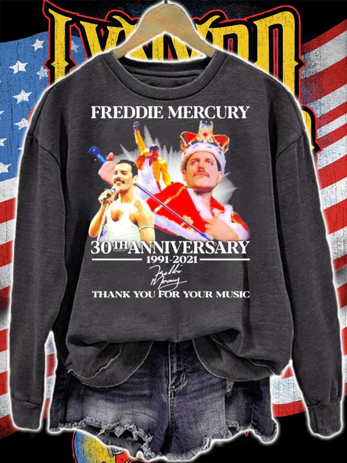 Freddie Mercury 30th anniversary 1991-2021 signature shirt sweatshirt