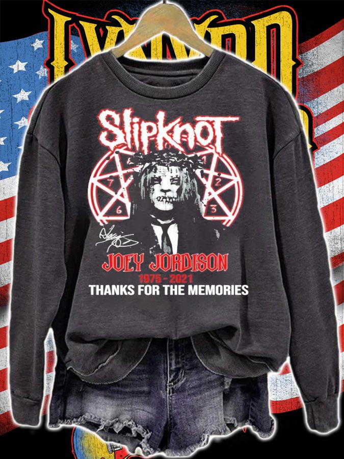 Slipknot Joey Jordison 1975-2021 signature thanks for the memories shirt sweatshirt