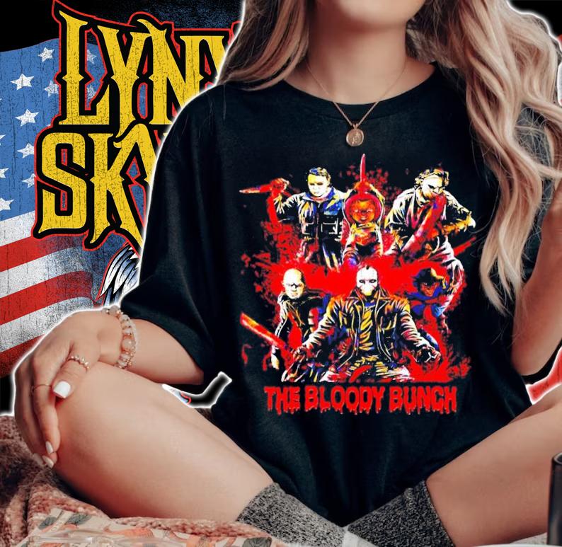 The Bloody Bunch Horror Characters Halloween shirt woman shirt