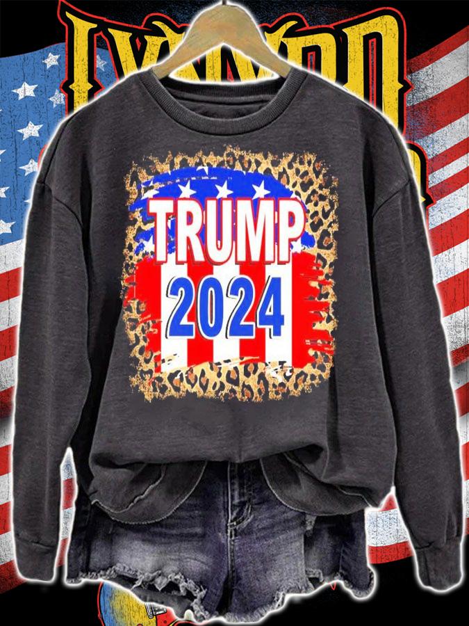 Trump 2024 American Flag shirt
