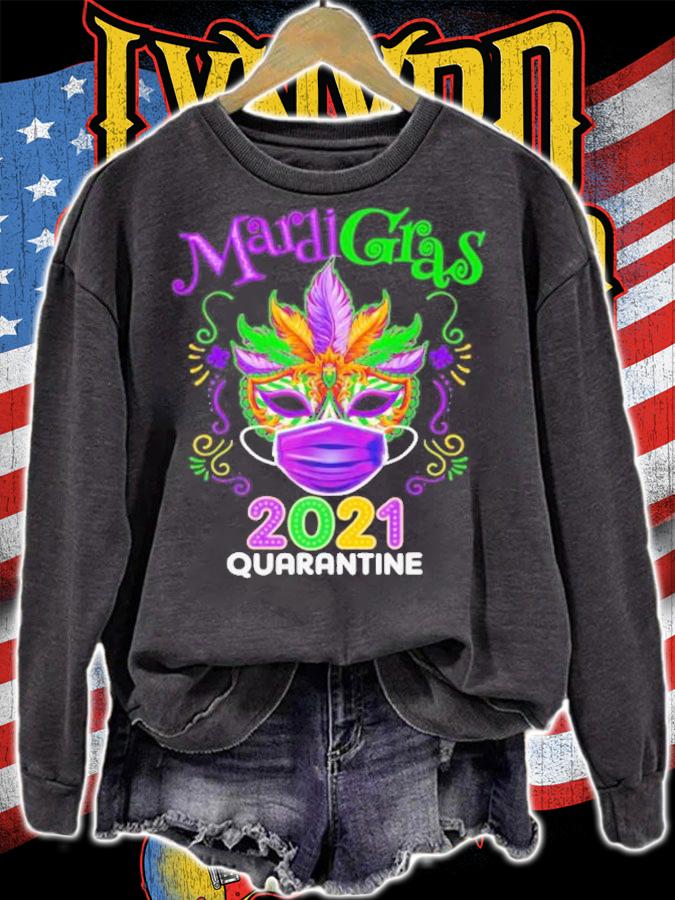2021 Mardi Gras Costume 2021 Quarantine shirt sweatshirt