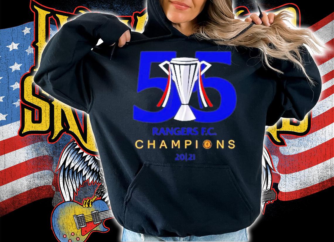 55 Rangers FC Champions 2021 shirt