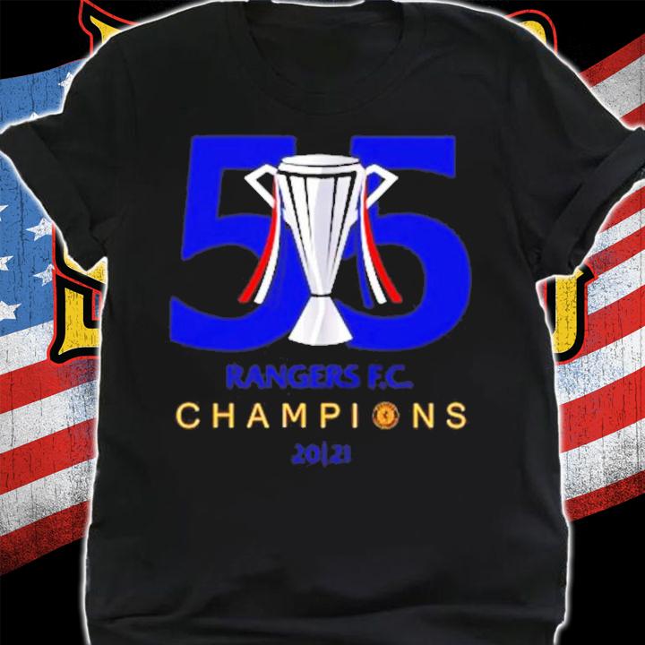 55 Rangers FC Champions 2021 shirt