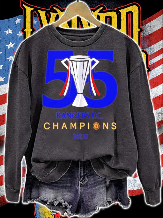 55 Rangers FC Champions 2021 shirt