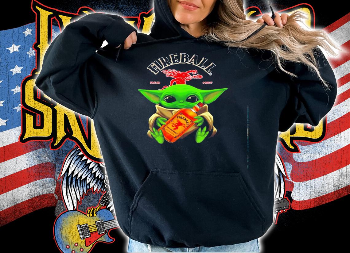 Baby Yoda Hug Fireball Whisky Shirt.Jpg hoodie
