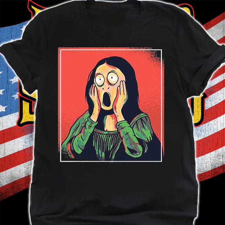 Funny Mona Lisa Scream T-shirt shirt