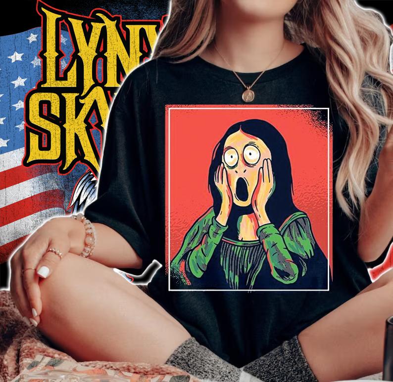 Funny Mona Lisa Scream T-shirt woman shirt