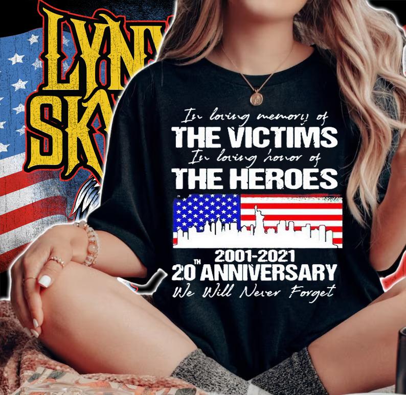 In loving memory of the victims in loving honor of the heroes 2001-2021 20th anniversary we will never forget T-shirt woman shirt