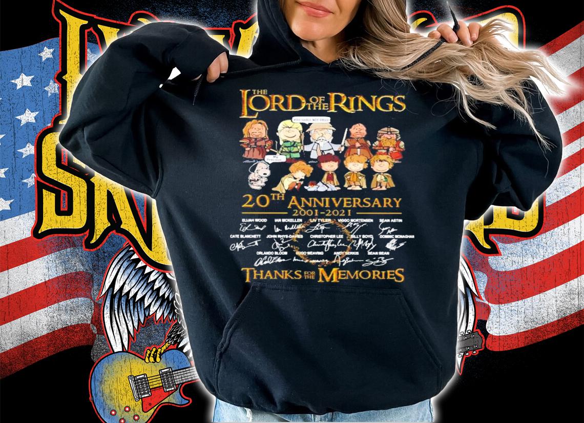The Lord of the Rings 20th anniversary 2001-2021 shirt hoodie