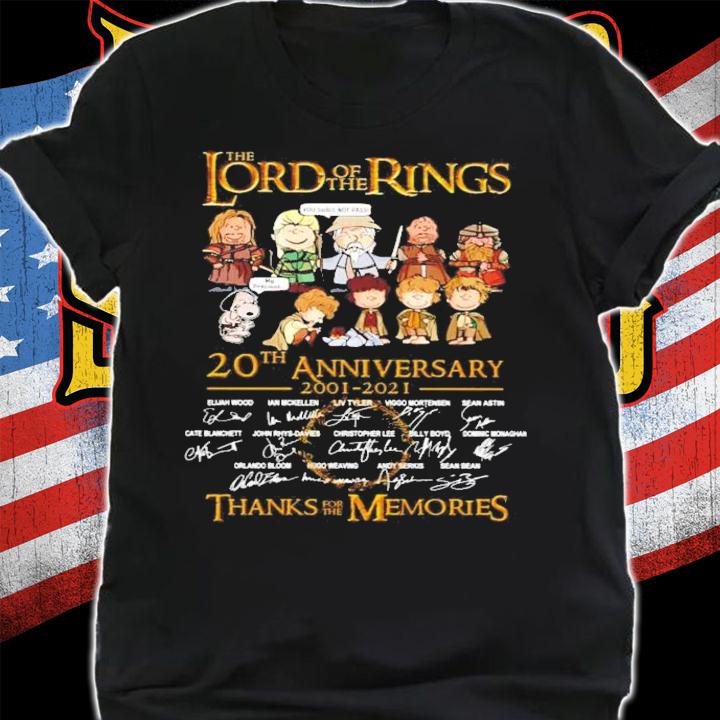 The Lord of the Rings 20th anniversary 2001-2021 shirt shirt
