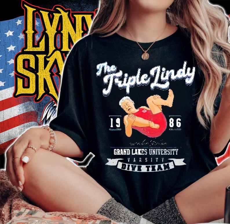 The Triple Lindy 1986 Grand Lakes University t-shirt woman shirt