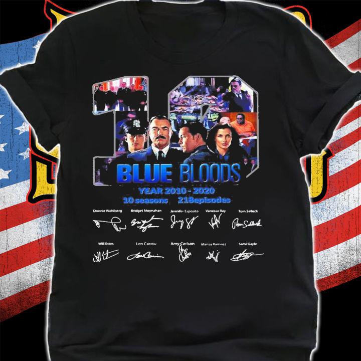 19 Blue Bloods Year 2010 2020 Signatures t-shirt shirt