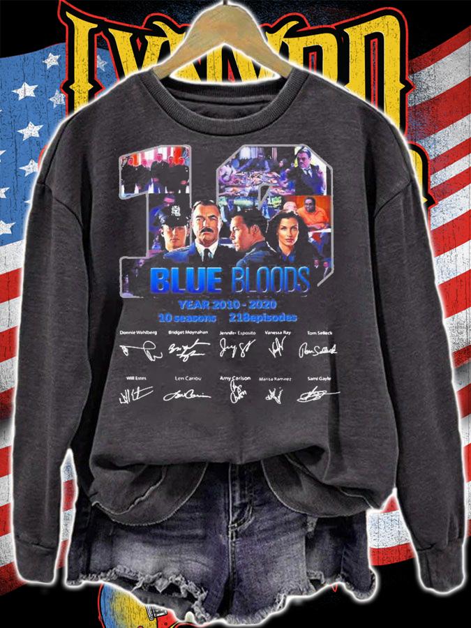19 Blue Bloods Year 2010 2020 Signatures t-shirt sweatshirt