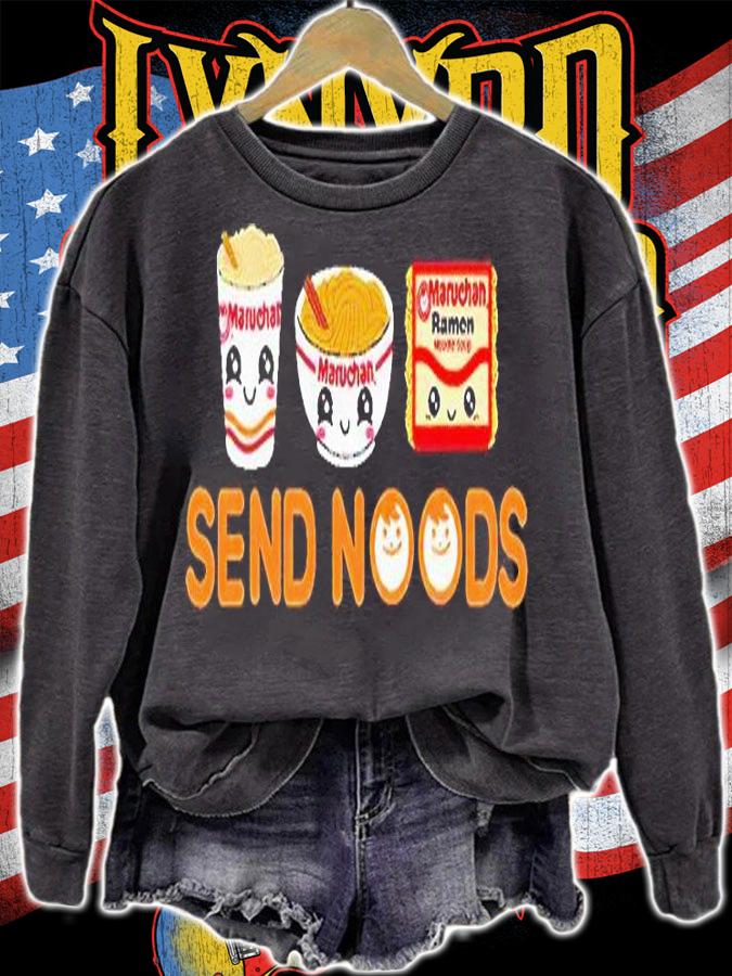 Funny Send Noods Ramen T-shirt sweatshirt