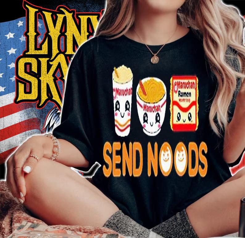 Funny Send Noods Ramen T-shirt woman shirt
