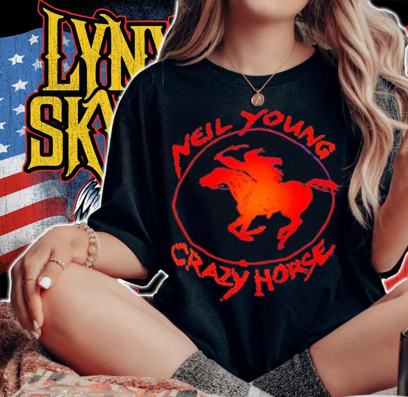 Neil young crazy horse shirt woman shirt