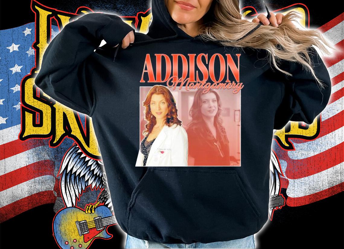 Addison Montgomery 90s inspired vintage homage shirt