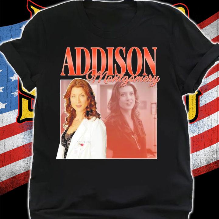 Addison Montgomery 90s inspired vintage homage shirt