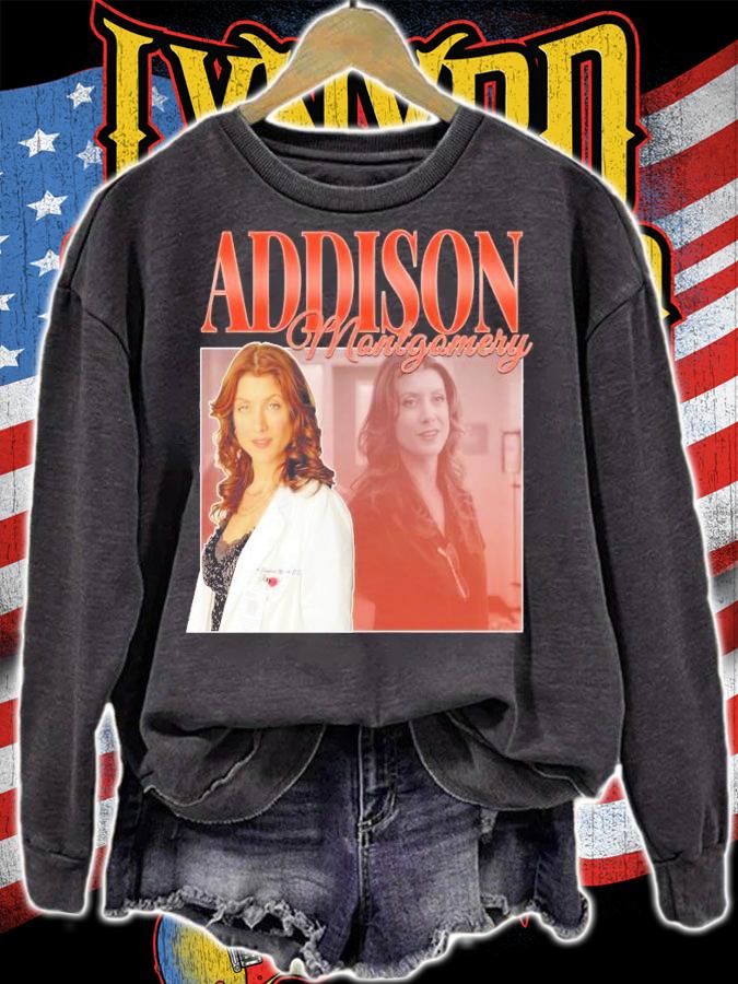 Addison Montgomery 90s inspired vintage homage shirt