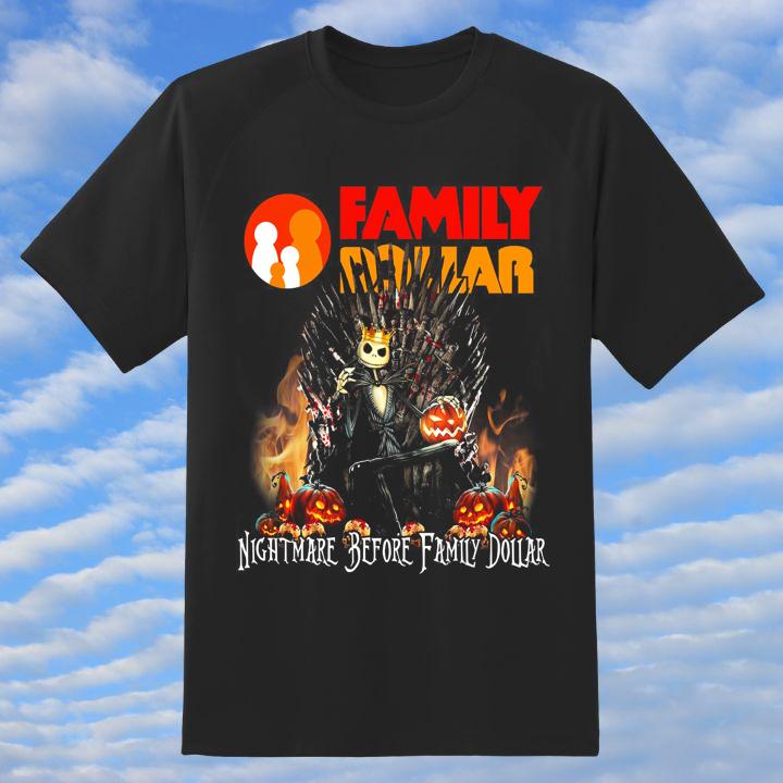 Jack Skellington Sits On Thrones Got Nightmare Before Christmas Family Dollar T-Shirt