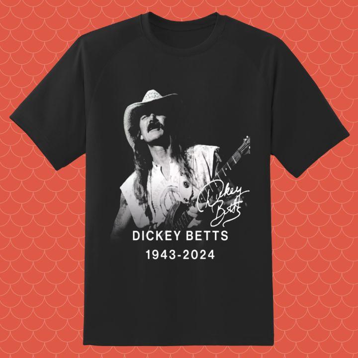 R.I.P Dickey Betts 1943-2024 Autograph The Allman Brothers Band T-Shirt