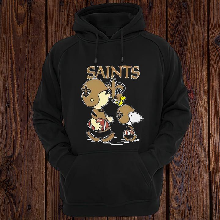Charlie Brown Snoopy Woodstock New Orleans Saints T-Shirt hoodie