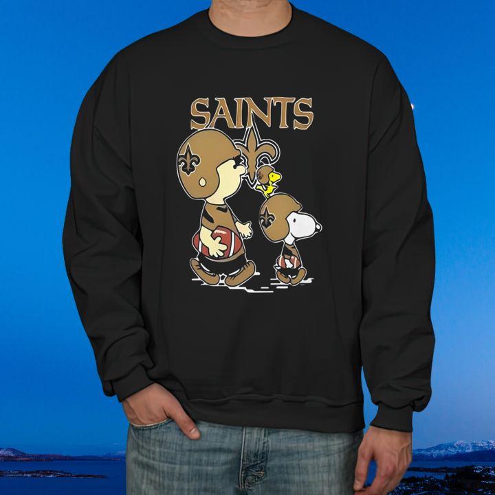 Charlie Brown Snoopy Woodstock New Orleans Saints T-Shirt sweatshirt
