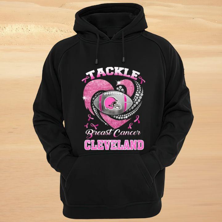 Tackle Breast Cancer Awareness Cleveland Browns Football T-Shirt hoodie