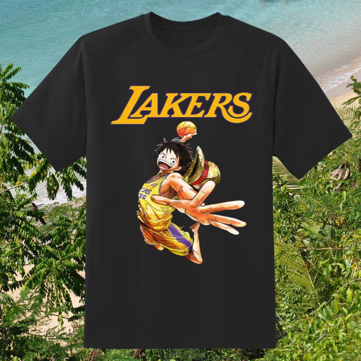One Piece Luffy Mashup Los Angeles Lakers Basketball Shirt