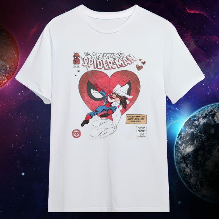 The Amazing Spider-Man Peter Parker Mary Jane Wedding T-Shirt