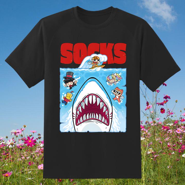 Socks Swim With Sharks Version Jaws T-Shirt