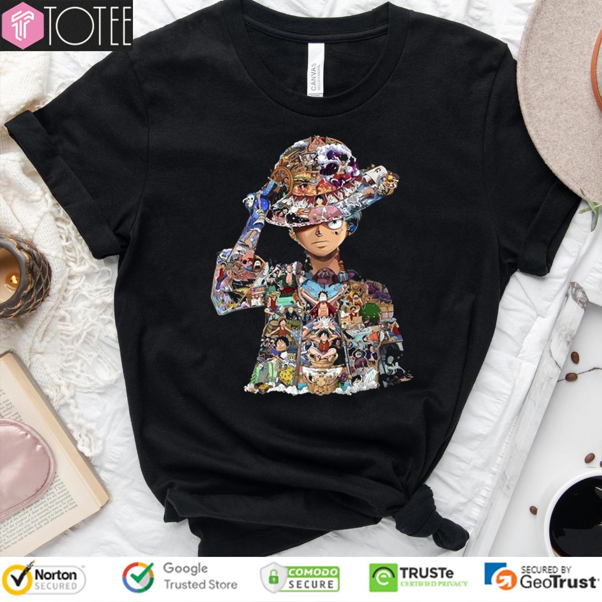 All Characters Inside Monkey D Luffy One Piece Luffy Anime T-Shirt
