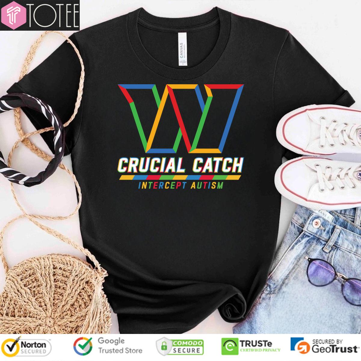 Washington Commanders Crucial Catch Intercept Autism Shirt