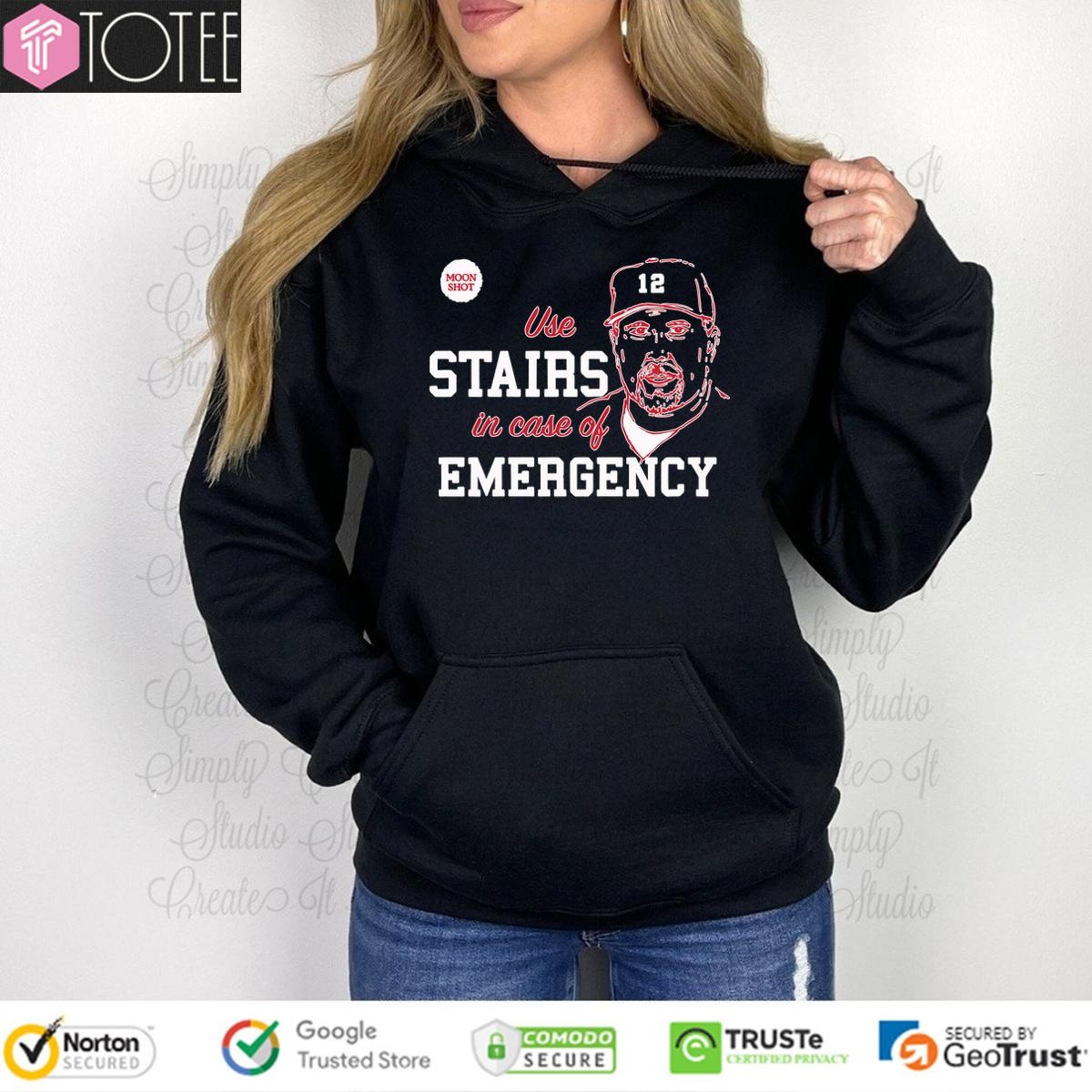 Pat Gallen Rare Phillies Matt Stairs Use Stairs In Case Of Emergency hoodie