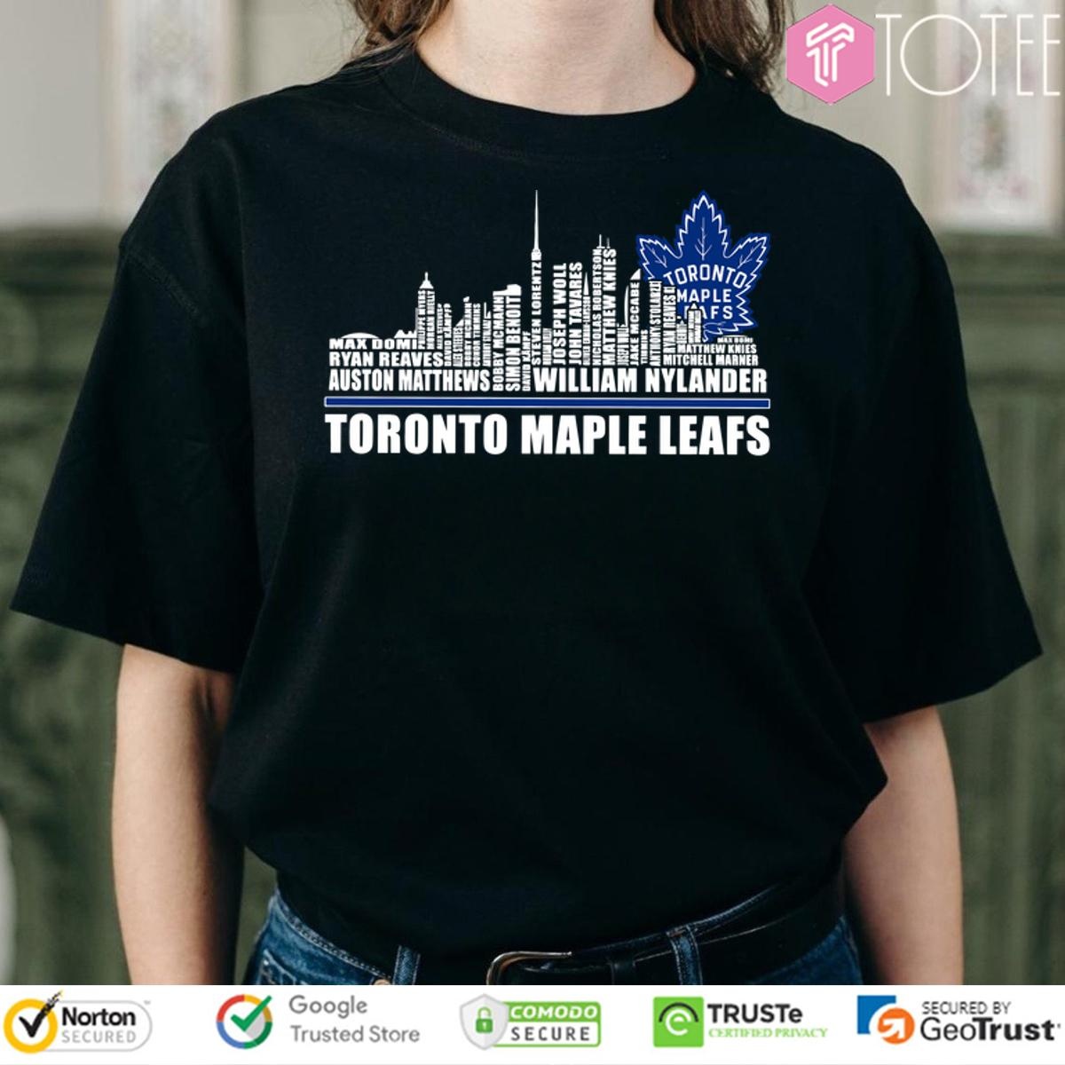 Toronto Maple Leafs Sports Team City Skylines Players Name T-shirt