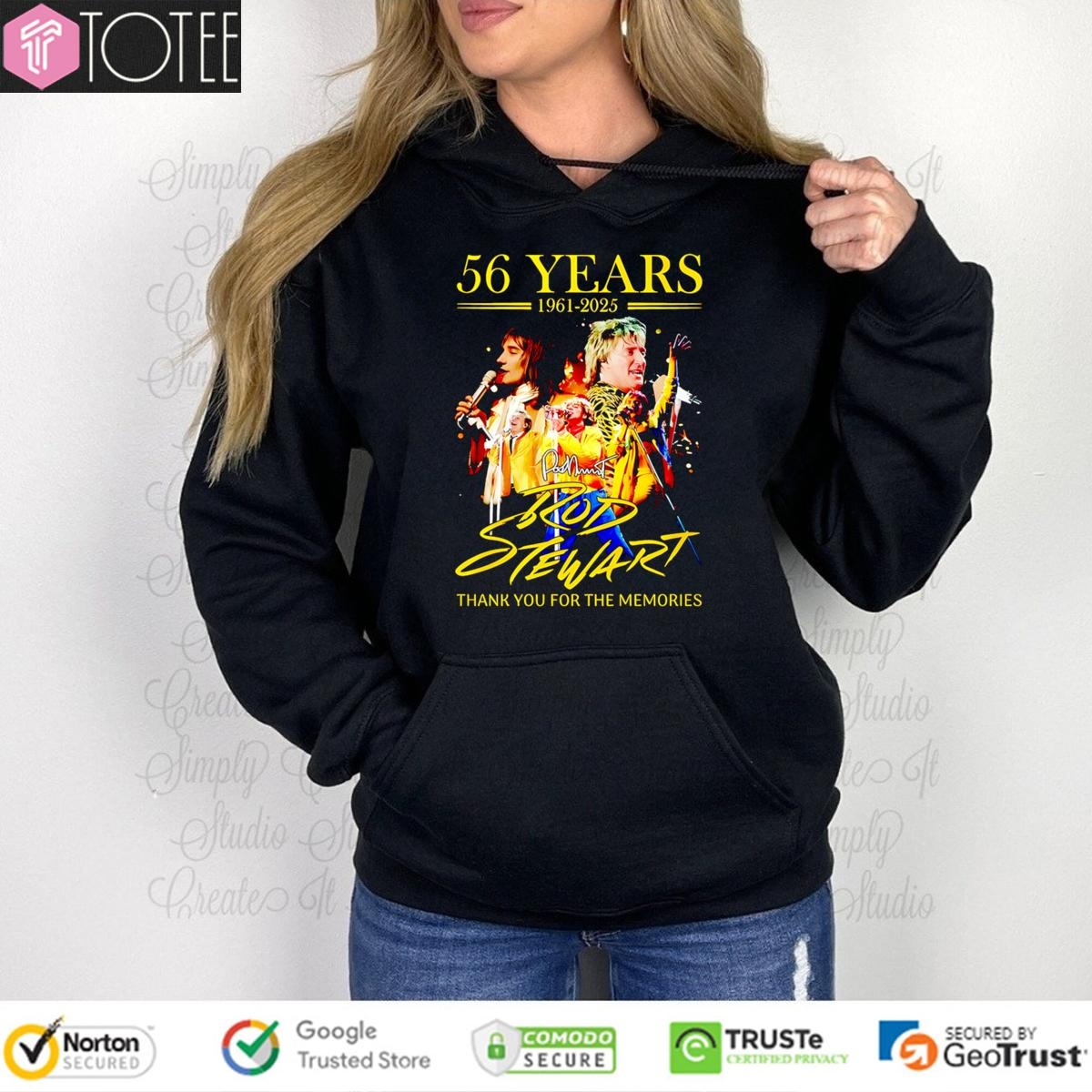 56 Years 1961-2025 Rod Stewart Signature Hoodie