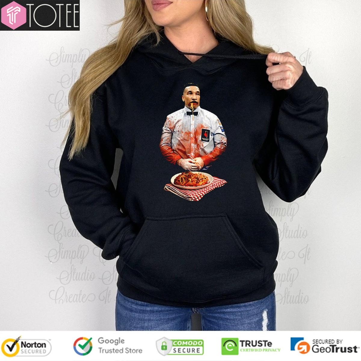 Tony Weeks Eating Bloody Spaghetti Hoodie