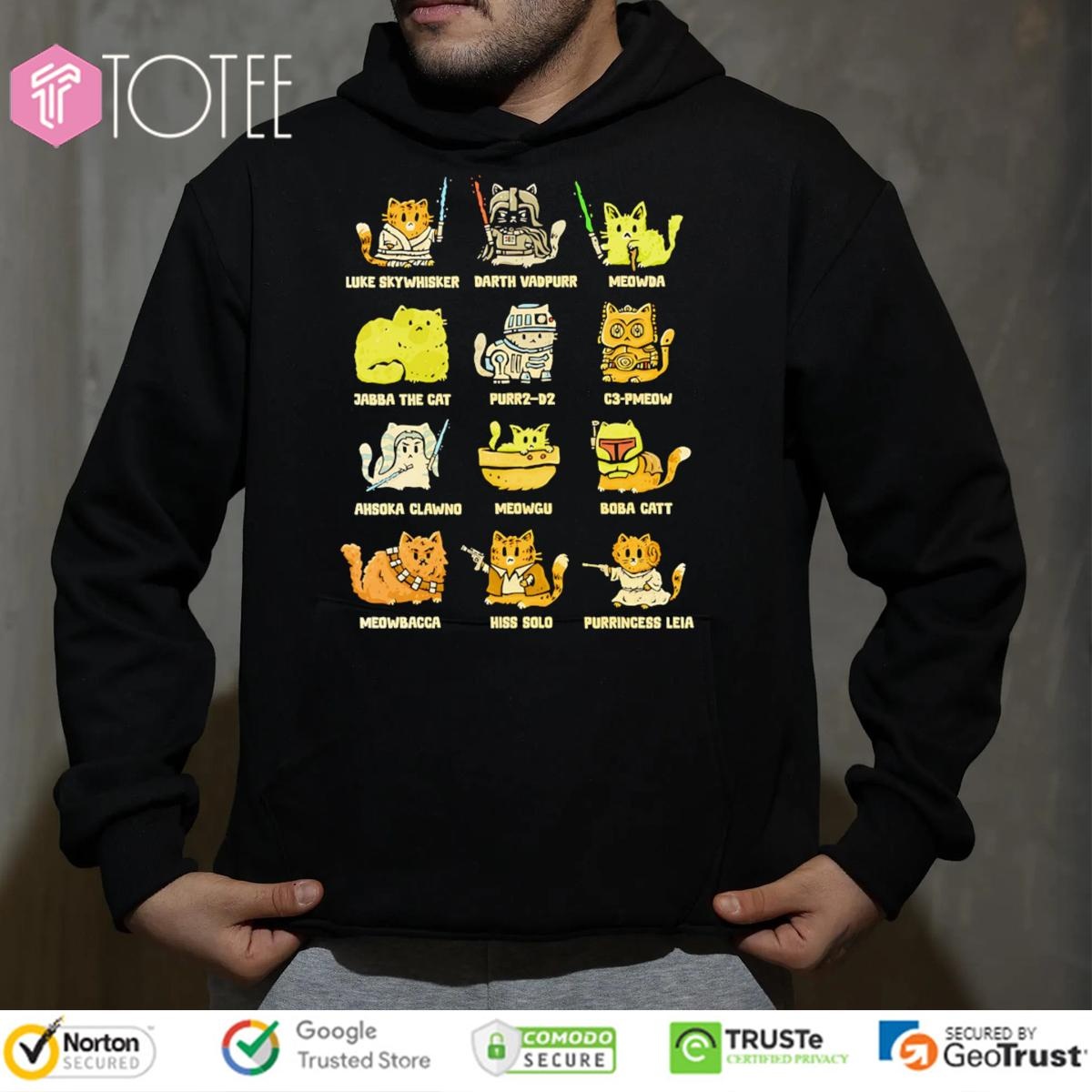 Star Kittens Parody Star Wars Characters Kitten Cat Hoodie
