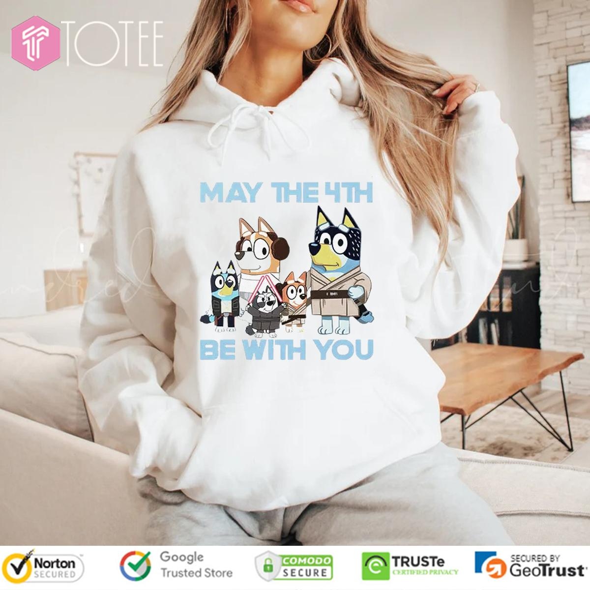 Bluey Family May The 4Th Be With You Star Wars Hoodie