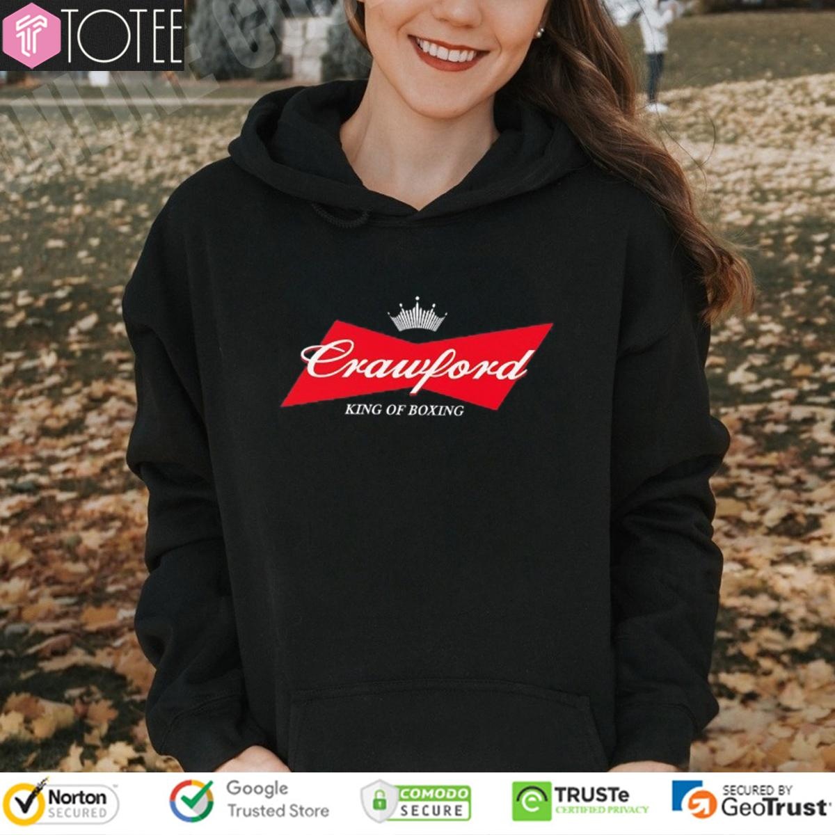 Crawford King Of Boxing Parody Budweiser Logo Hoodie