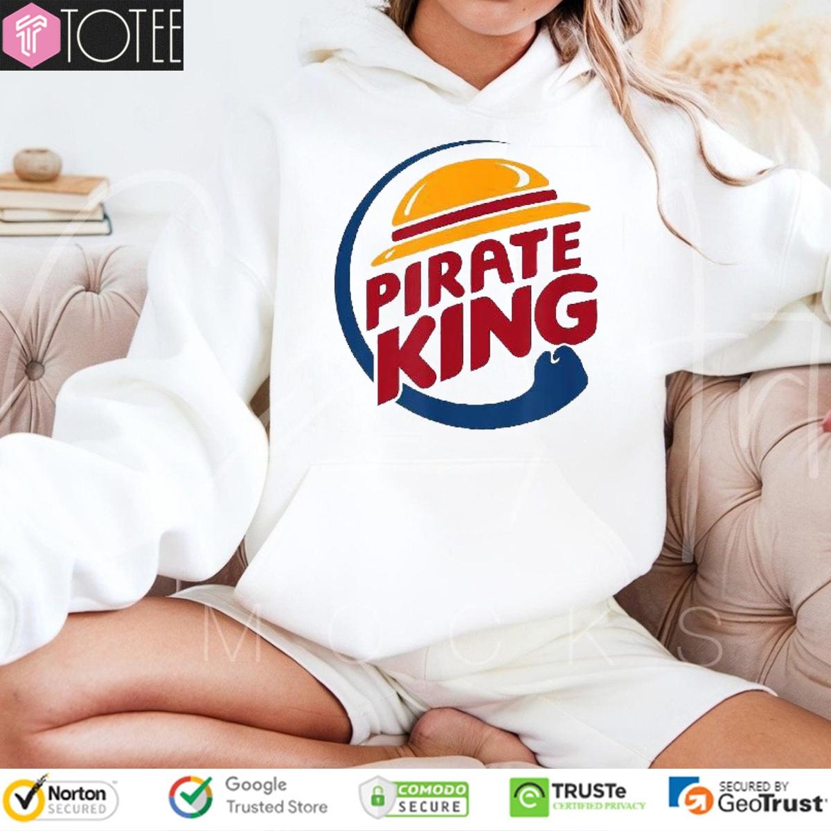 Straw Hat Pirate King Parody One Piece Burger King Logo Hoodie
