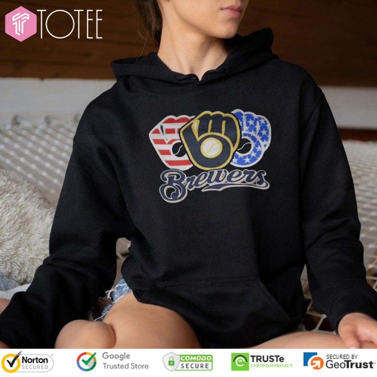 Red White And Blue Milwaukee Brewers 4Th Of July Hoodie