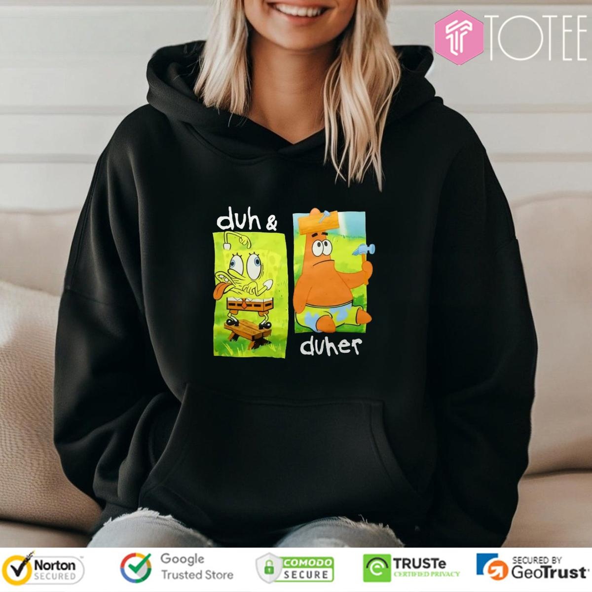 Duh And Duher Spongebob Squarepants Graphic Hoodie