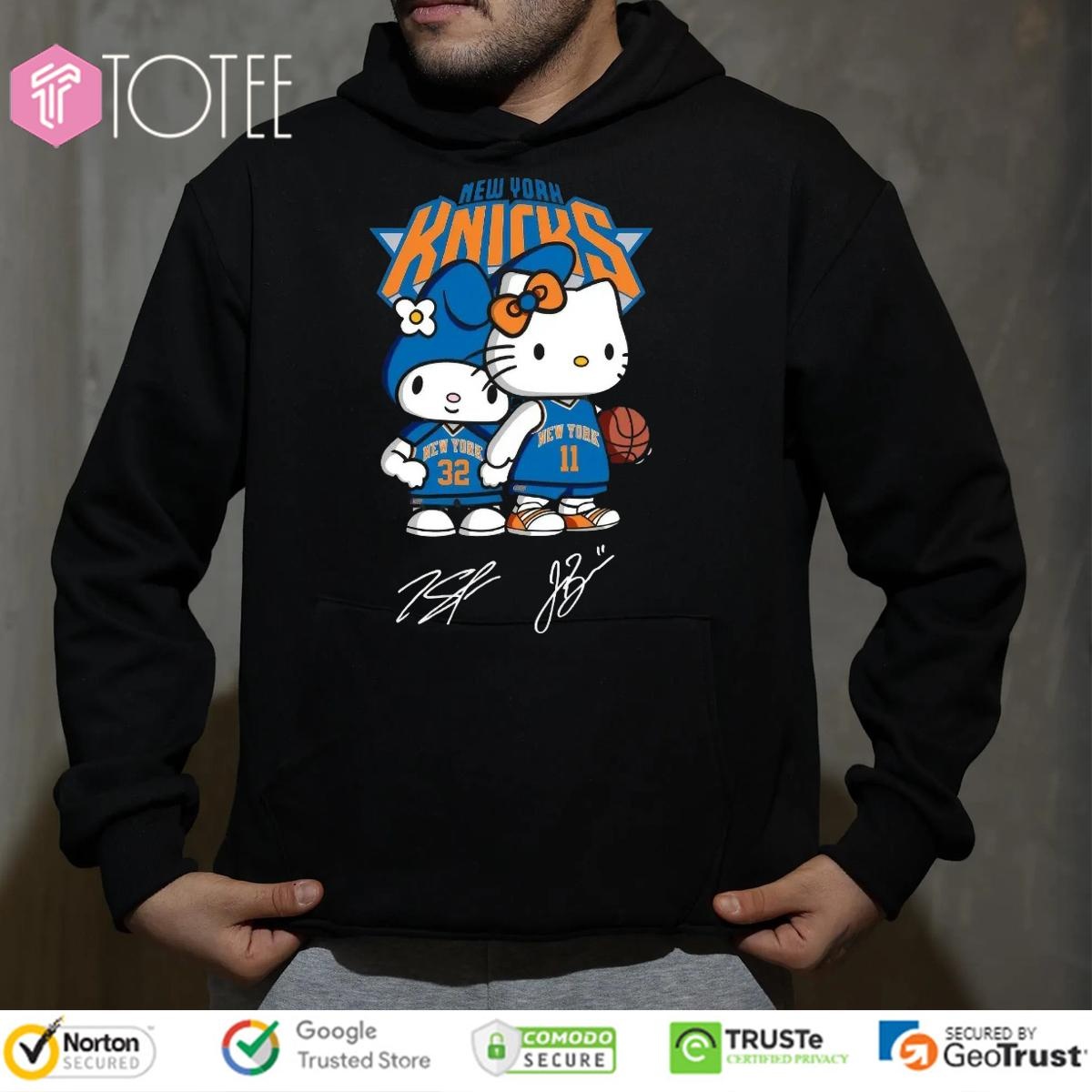 Hello Kitty New York Knicks Karl-Anthony Towns Jalen Brunson Signatures Hoodie